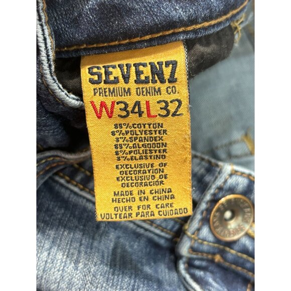 Seven7 Straight Fit Jeans Men's W34 L32 Premium Denim SN1364 - Picture 4 of 12